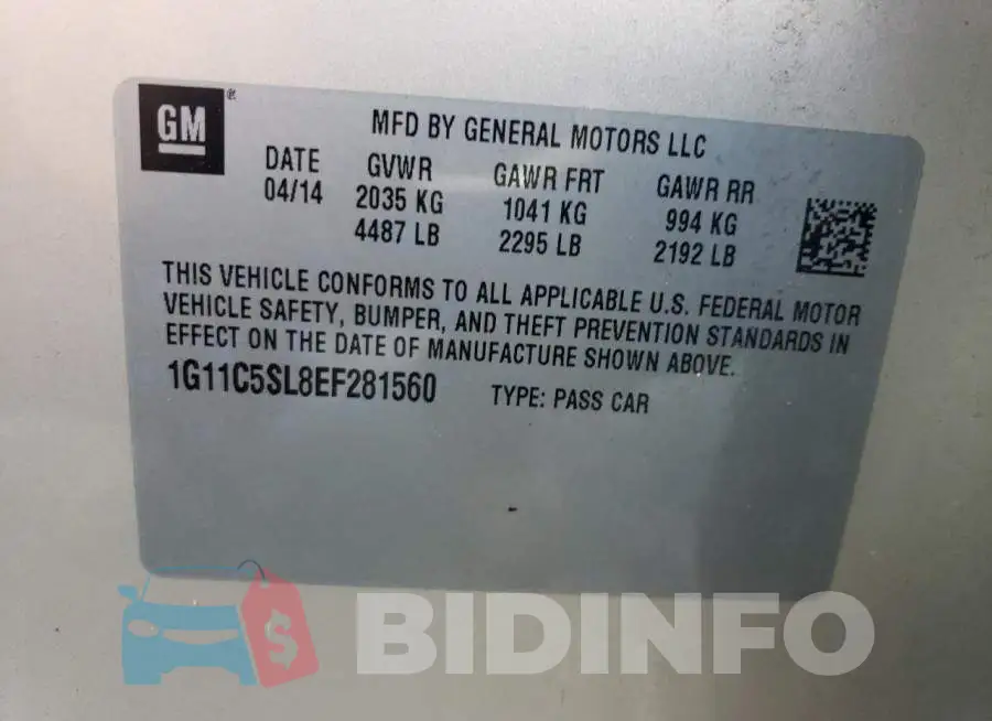1G11C5SL8EF281560 Photo# 12