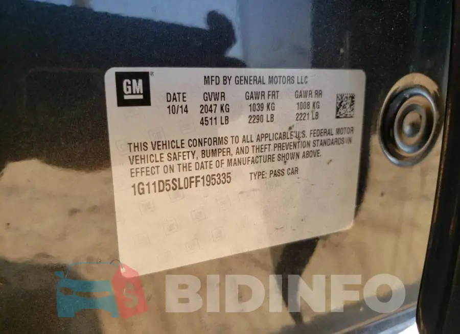 1G11D5SL0FF195335 Photo# 12