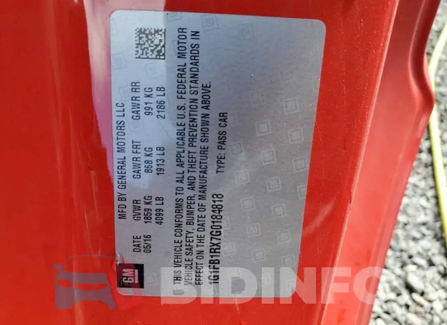 1G1FB1RX7G0184818 Photo# 12