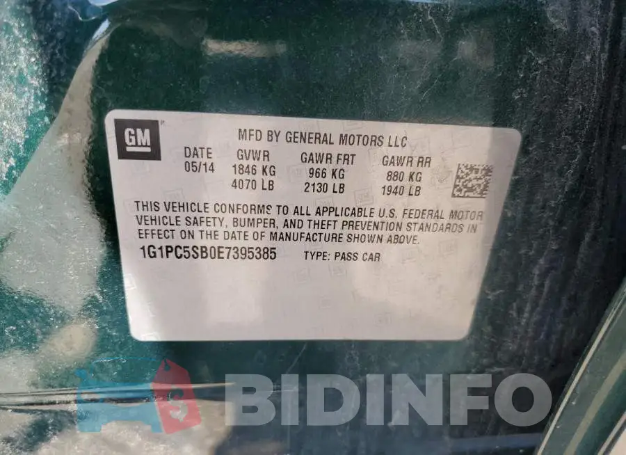 1G1PC5SB0E7395385 Photo# 12
