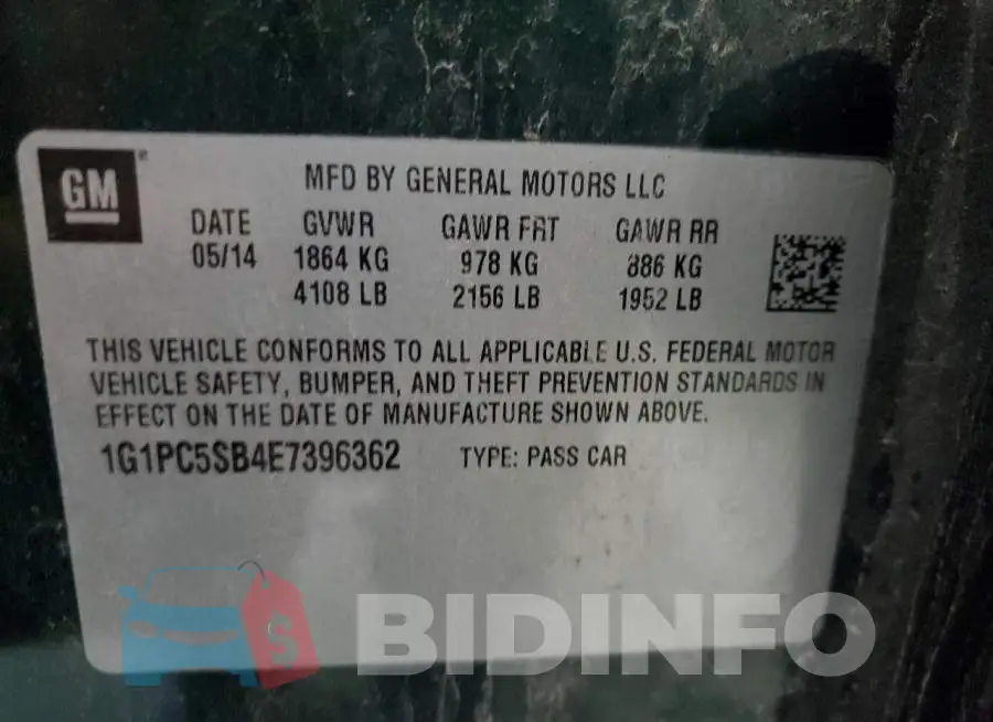 1G1PC5SB4E7396362 Photo# 13