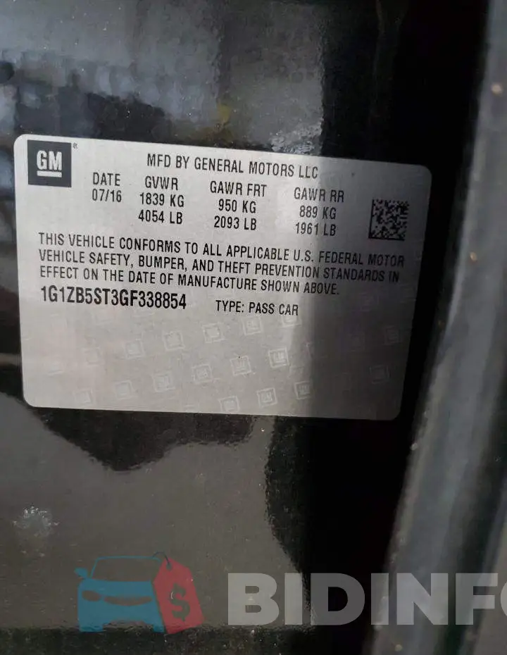 1G1ZB5ST3GF338854 Photo# 12