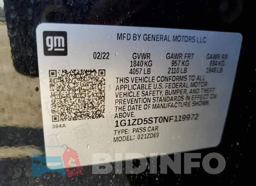 1G1ZD5ST0NF119972 Photo# 12