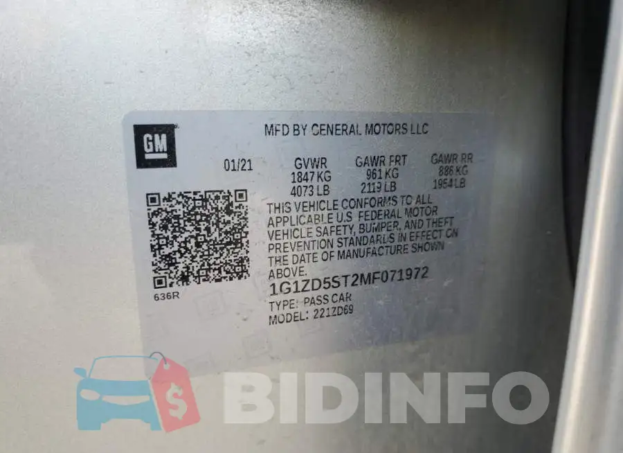 1G1ZD5ST2MF071972 Photo# 12