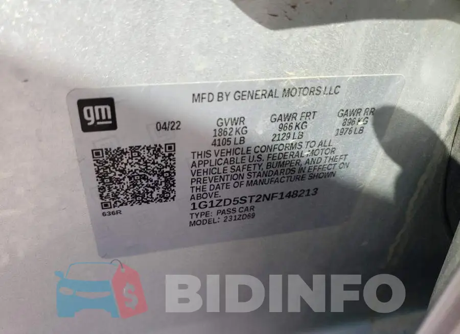 1G1ZD5ST2NF148213 Photo# 12
