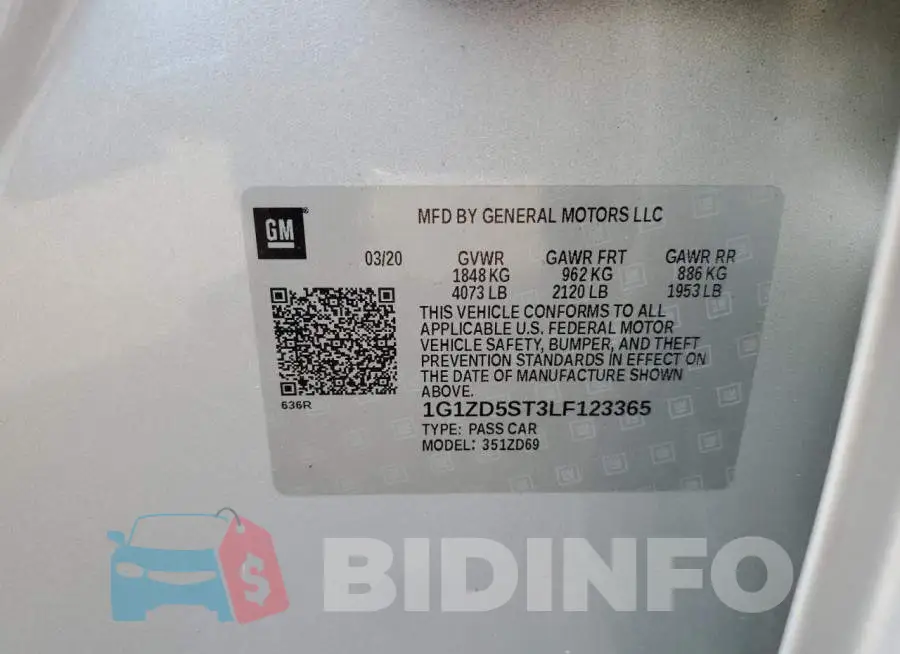 1G1ZD5ST3LF123365 Photo# 12