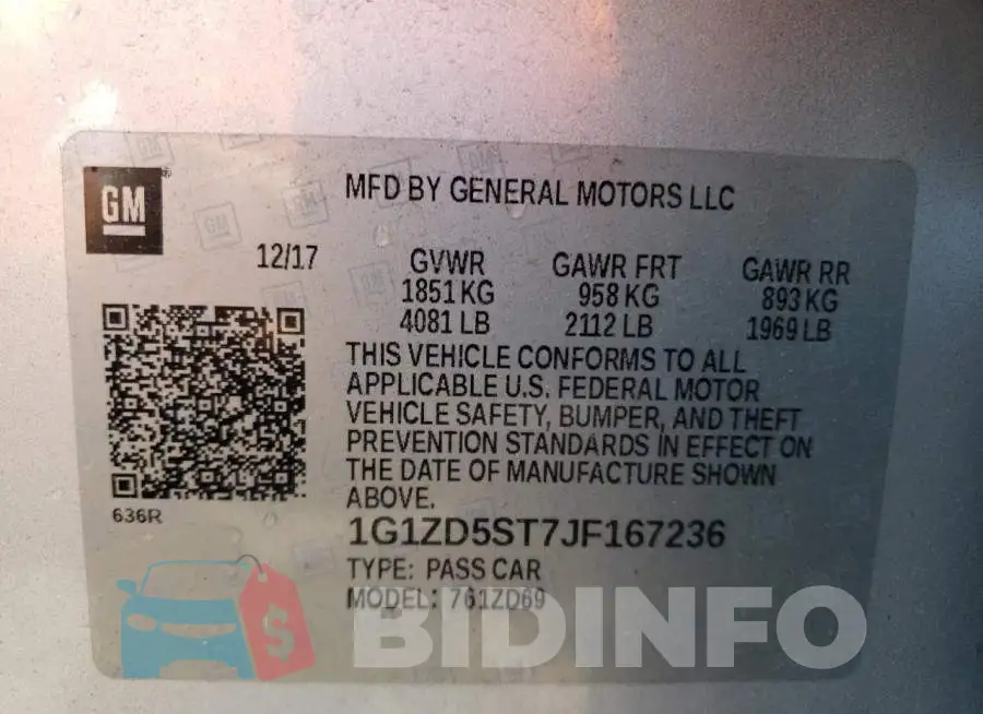 1G1ZD5ST7JF167236 Photo# 12