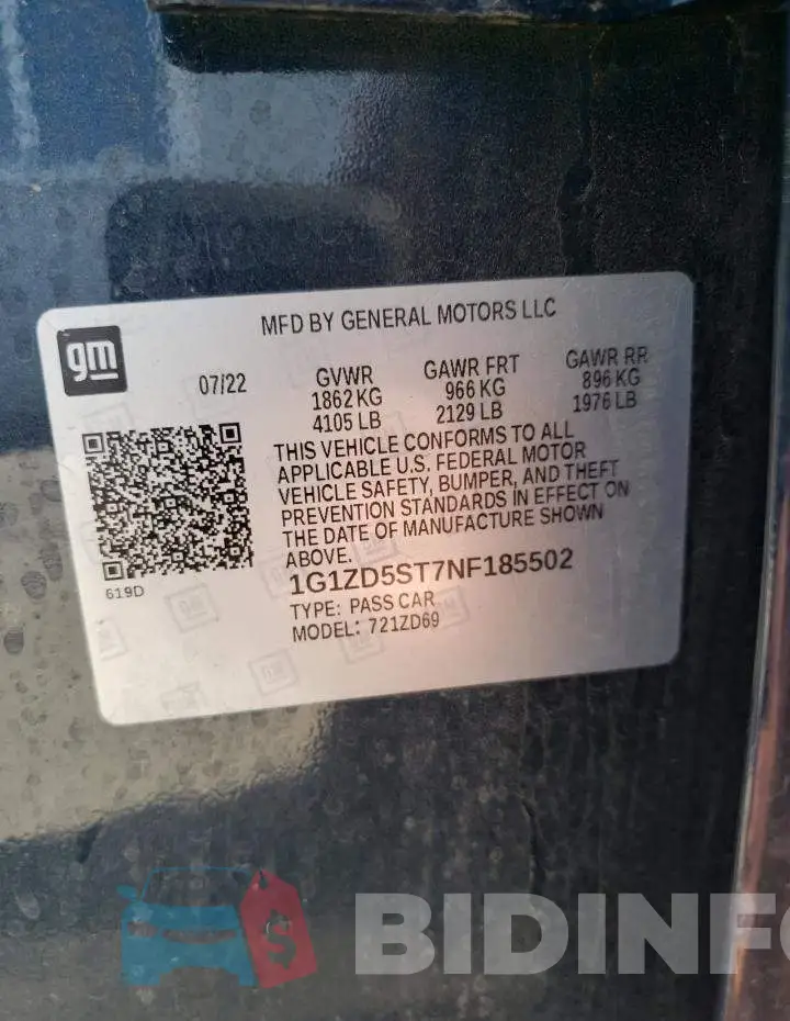 1G1ZD5ST7NF185502 Photo# 12