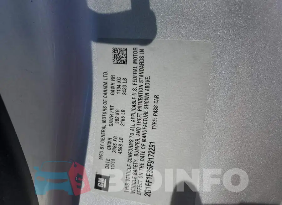 2G1FF1E35F9172291 Photo# 12