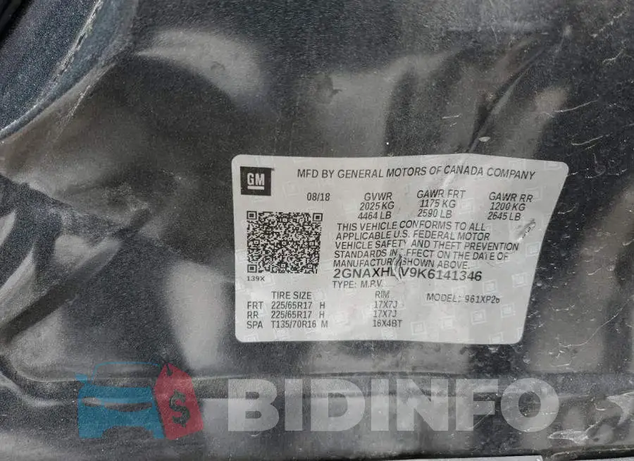 2GNAXHEV9K6141346 Photo# 13