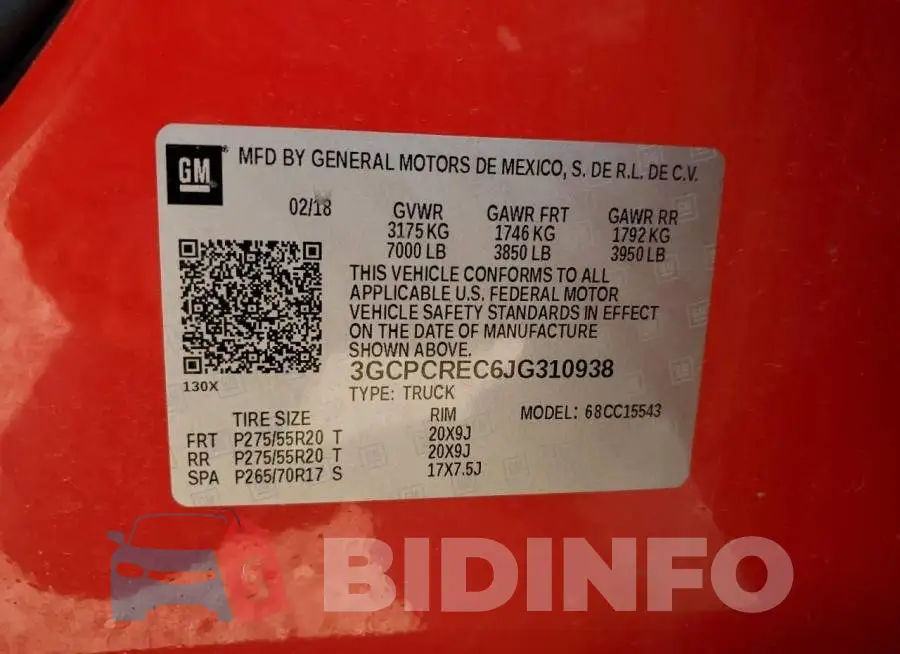 3GCPCREC6JG310938 Photo# 12