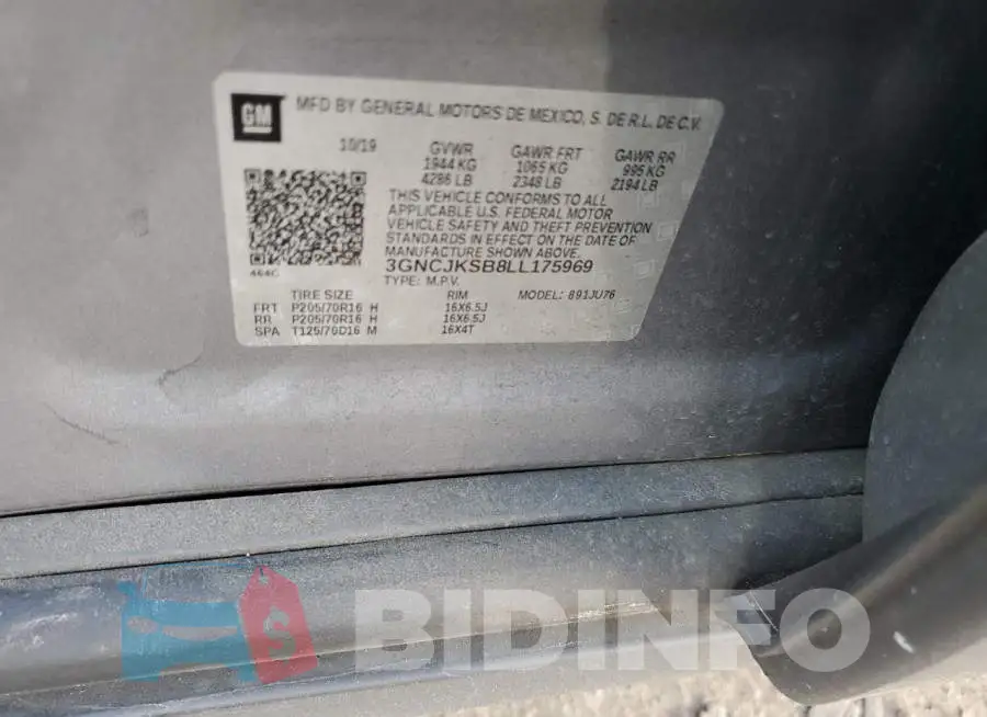3GNCJKSB8LL175969 Photo# 13