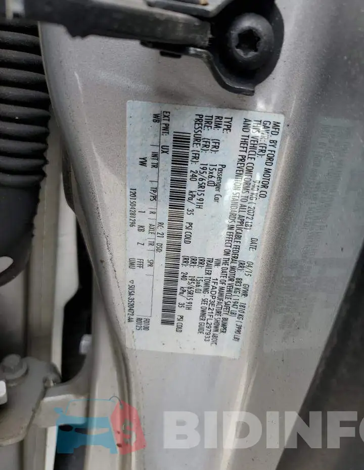 1FADP3E21FL297933 Photo# 12