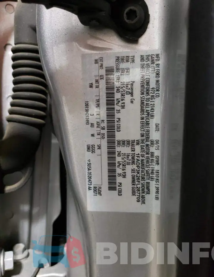1FADP3K26FL287709 Photo# 13
