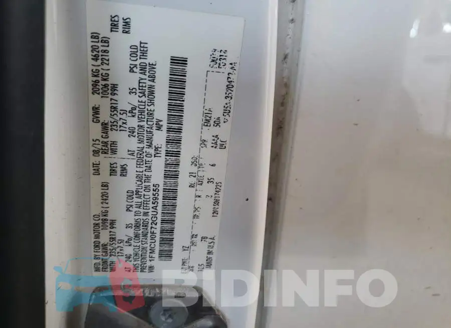1FMCU0F72GUA59555 Photo# 14