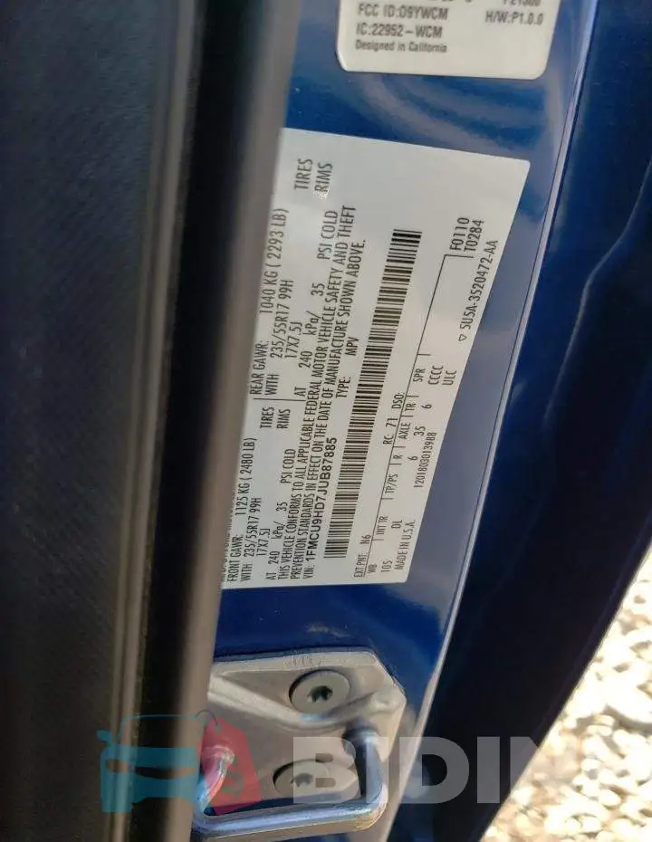 1FMCU9HD7JUB87885 Photo# 12