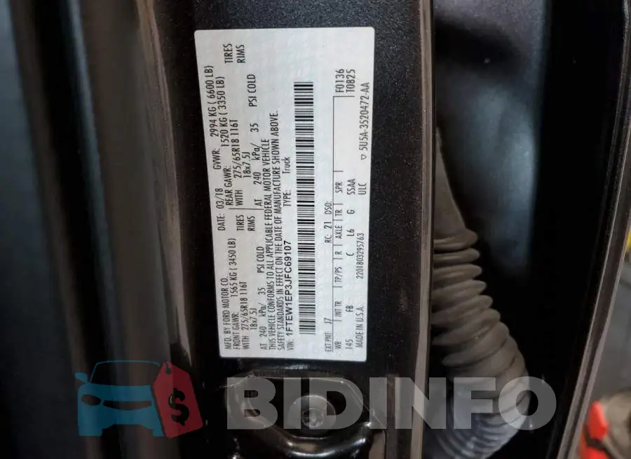 1FTEW1EP3JFC69107 Photo# 12