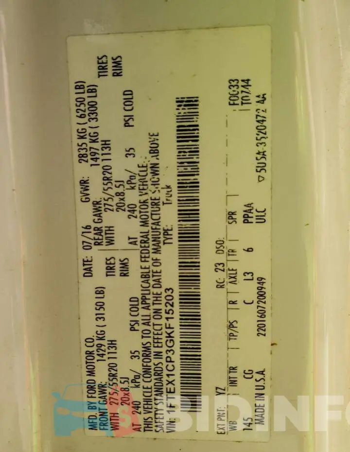 1FTEX1CP3GKF15203 Photo# 12
