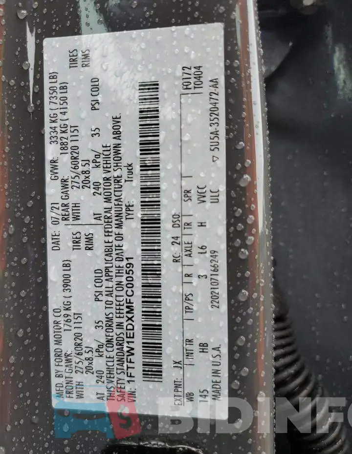 1FTFW1EDXMFC00591 Photo# 12
