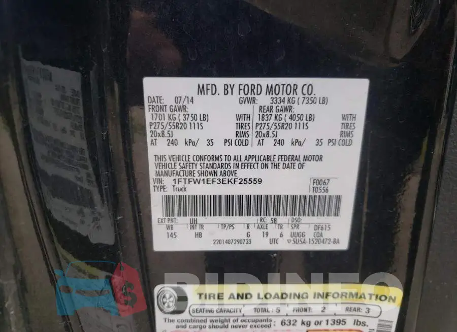 1FTFW1EF3EKF25559 Photo# 12