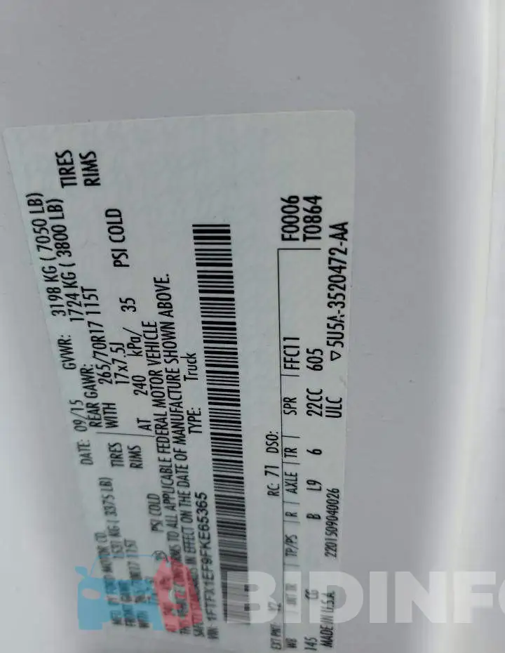 1FTFX1EF9FKE65365 Photo# 13