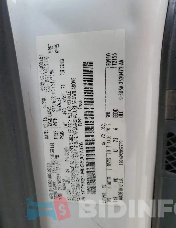 1FTYR2CM8GKA77376 Photo# 13