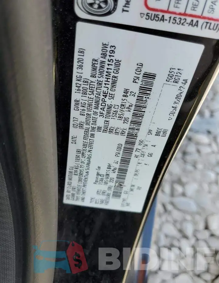 3FADP4EJ1HM115193 Photo# 13