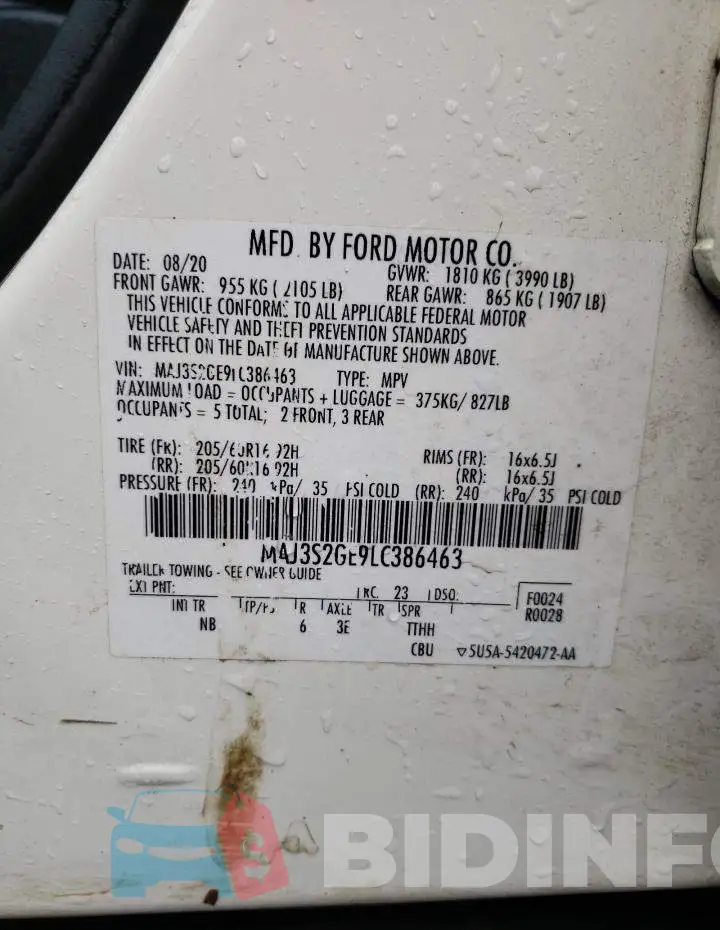 MAJ3S2GE9LC386463 Photo# 12