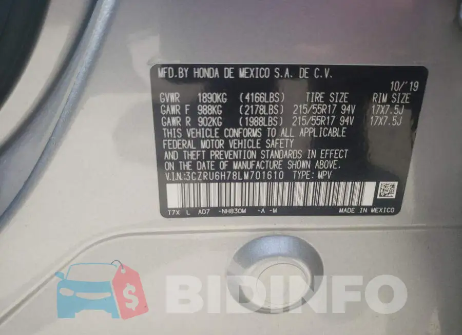3CZRU6H78LM701610 Photo# 12