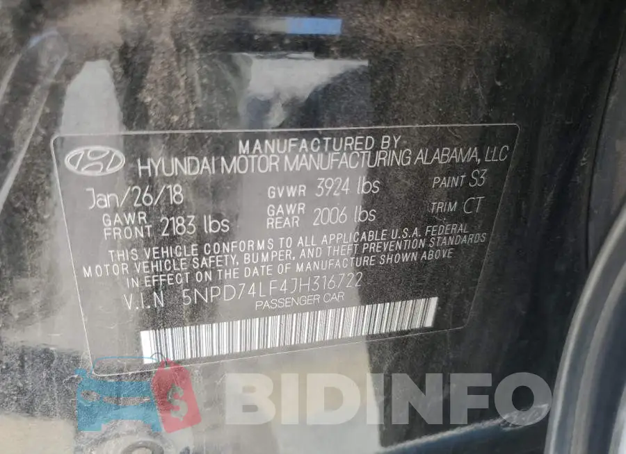 5NPD74LF4JH316722 Photo# 12