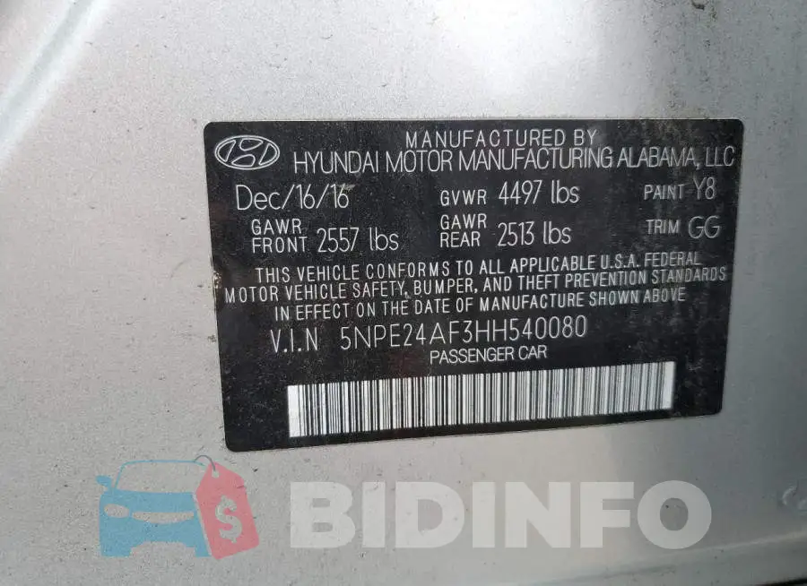 5NPE24AF3HH540080 Photo# 12