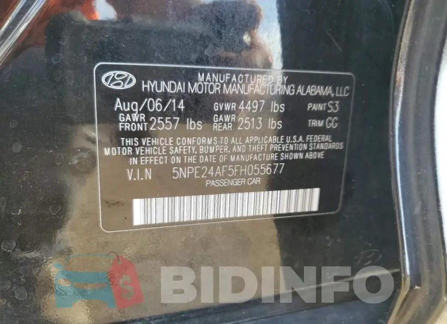 5NPE24AF5FH055677 Photo# 12