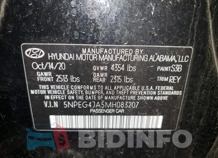 5NPEG4JA5MH083207 Photo# 12