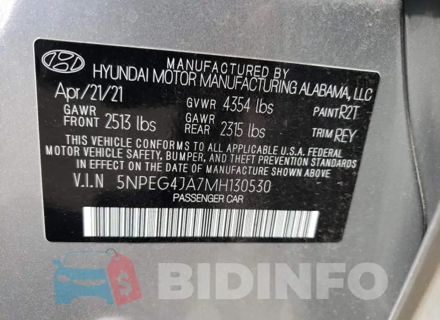 5NPEG4JA7MH130530 Photo# 12