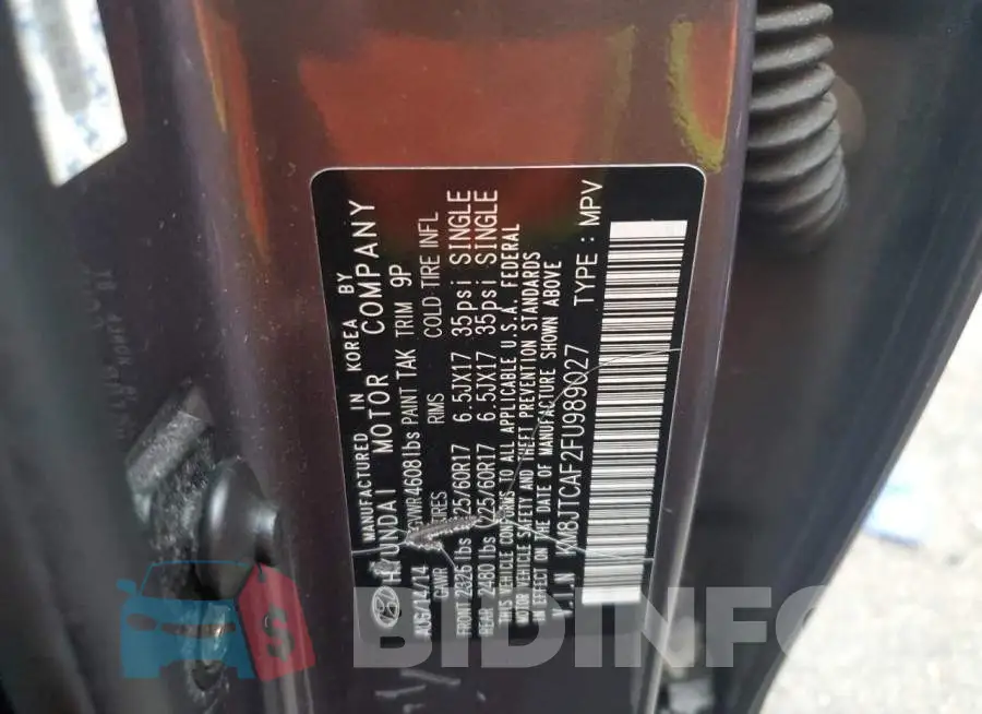 KM8JTCAF2FU989027 Photo# 12