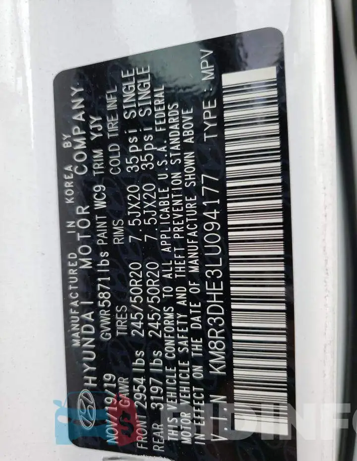 KM8R3DHE3LU094177 Photo# 13