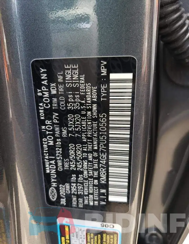KM8R74GE7PU510565 Photo# 13