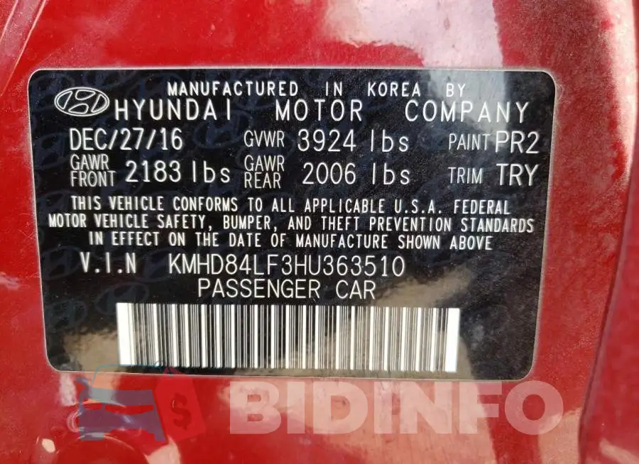 KMHD84LF3HU363510 Photo# 13