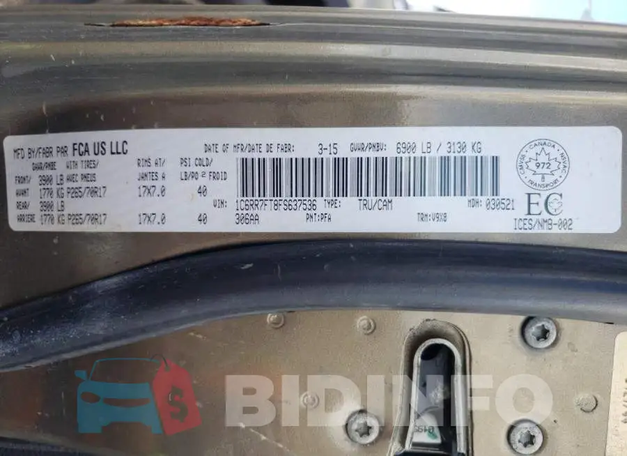 1C6RR7FT8FS637536 Photo# 12