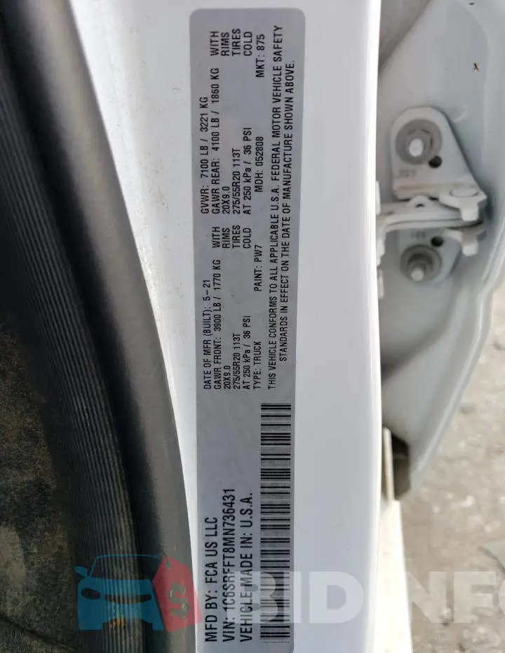 1C6SRFFT8MN736431 Photo# 12