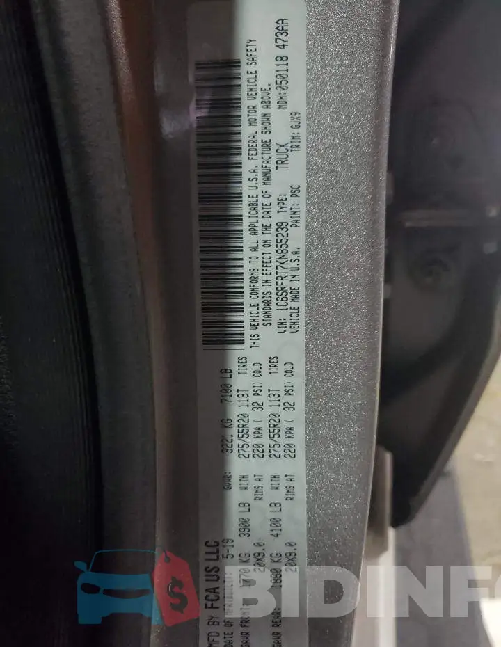 1C6SRFRT7KN855239 Photo# 12