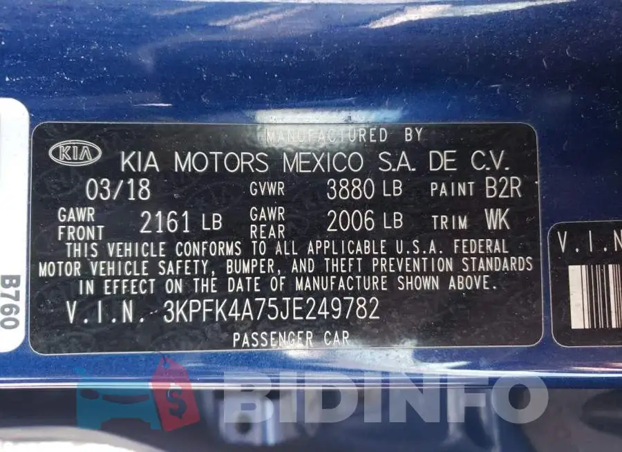 3KPFK4A75JE249782 Photo# 13