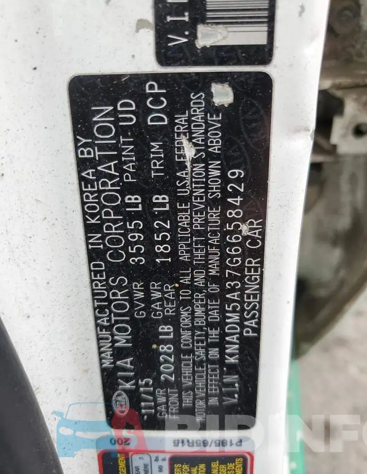 KNADM5A37G6658429 Photo# 13