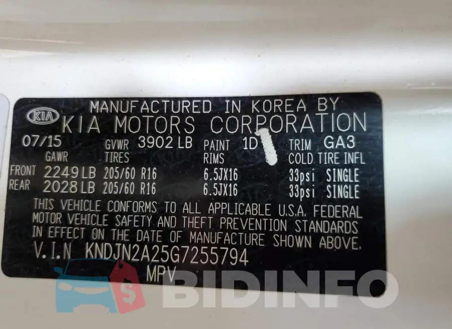 KNDJN2A25G7255794 Photo# 12