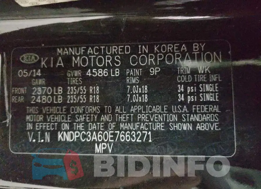 KNDPC3A60E7663271 Photo# 14
