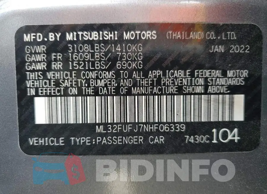 ML32FUFJ7NHF06339 Photo# 12