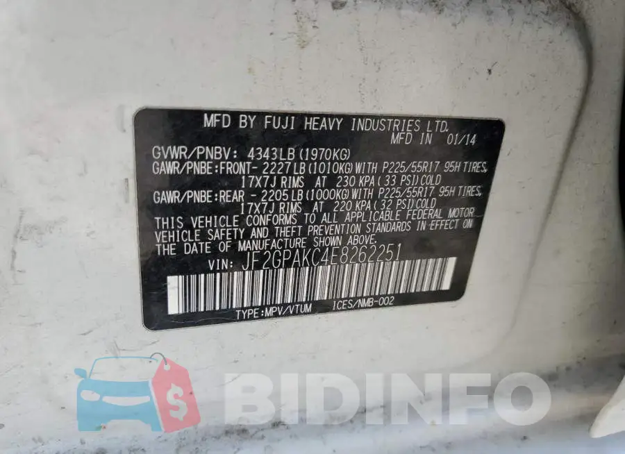 JF2GPAKC4E8262251 Photo# 12