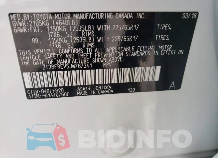 2T3BFREV5JW767341 Photo# 12