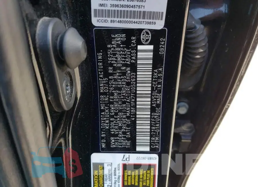 4T1BF1FK7FU052633 Photo# 12