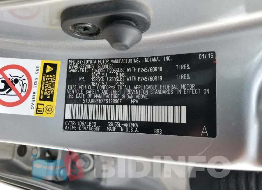 5TDJKRFH7FS128967 Photo# 12